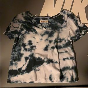 Hollister Cropped Tie Die Tee